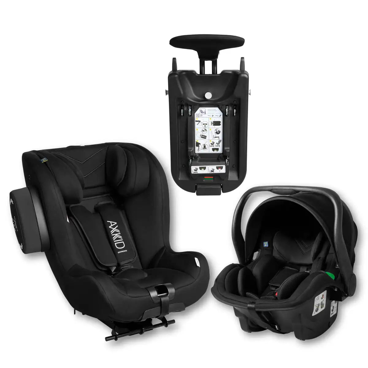 Axkid Enviro Collection Babyschale + Kindersitz + Basisstation